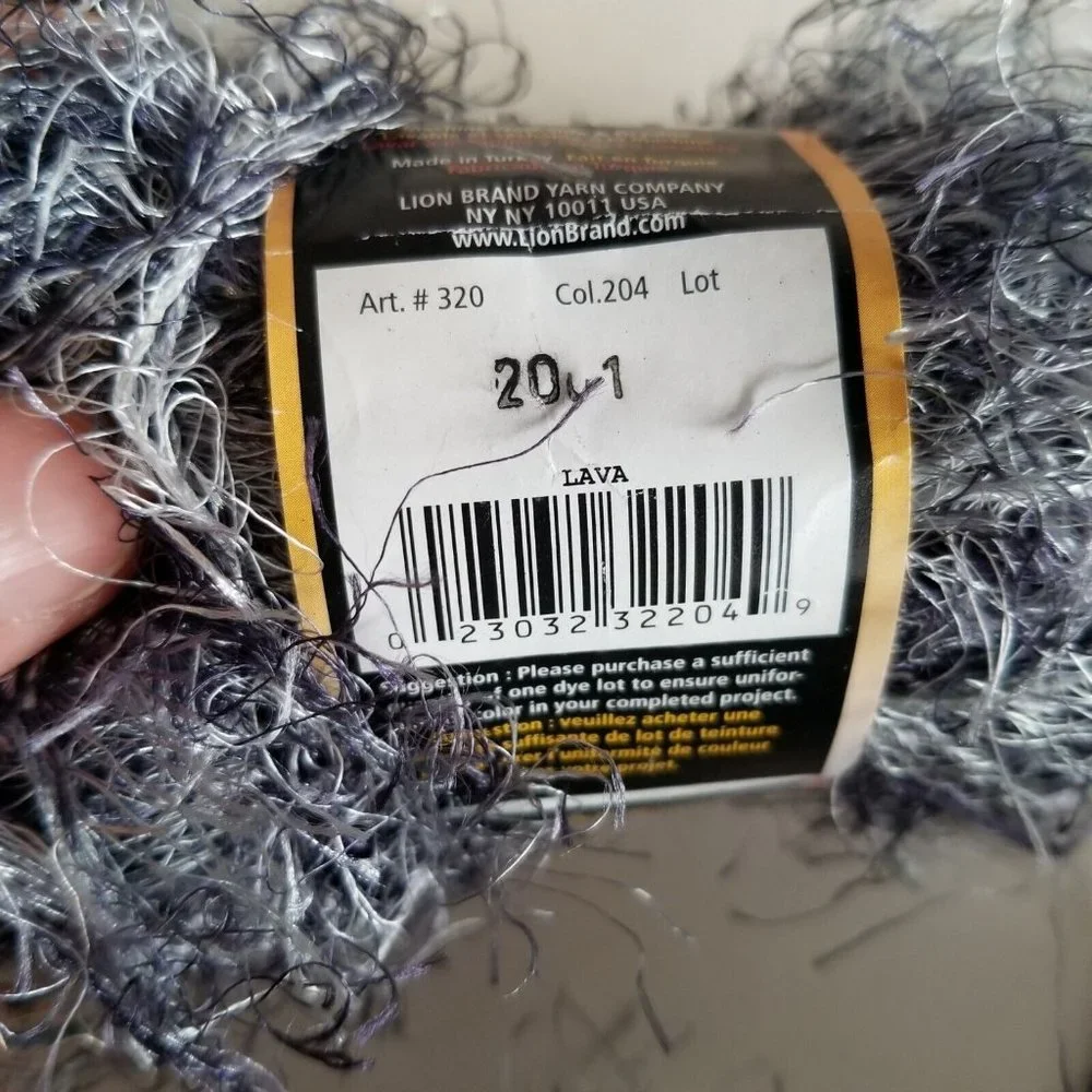 Lion Brand Fun Fur Fancy Fur Various Colors 7 Skeins Lavender Glacier Sandstone